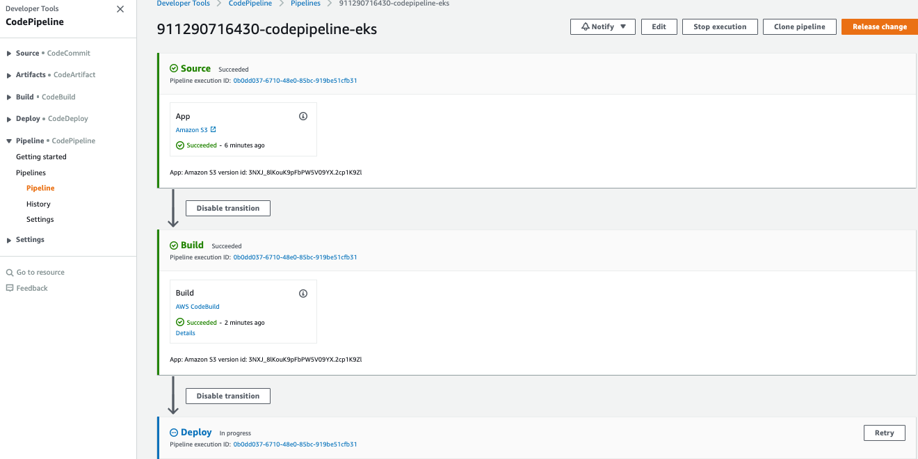 AWS Codepipeline EKS