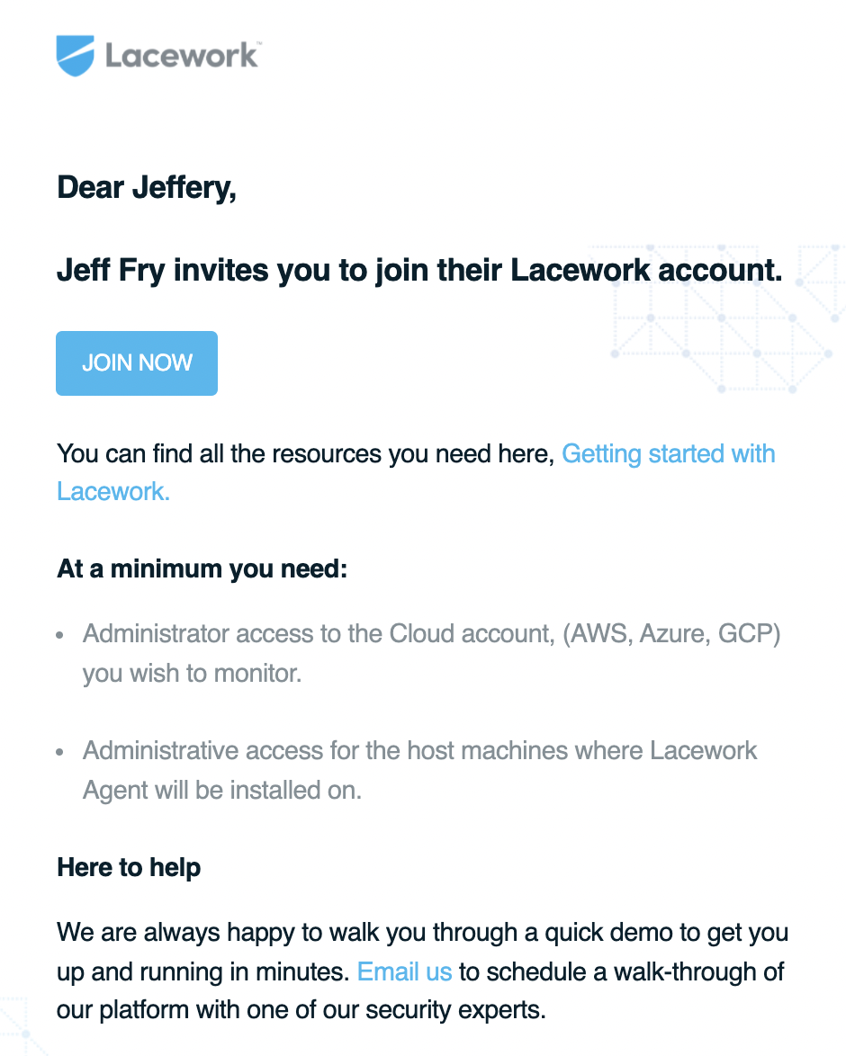 Invitation Email